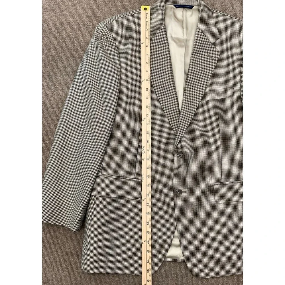 Brooks Brothers Blazer Mens 40S Silk Wool Houndstooth Tweed Jacket Sportcoat